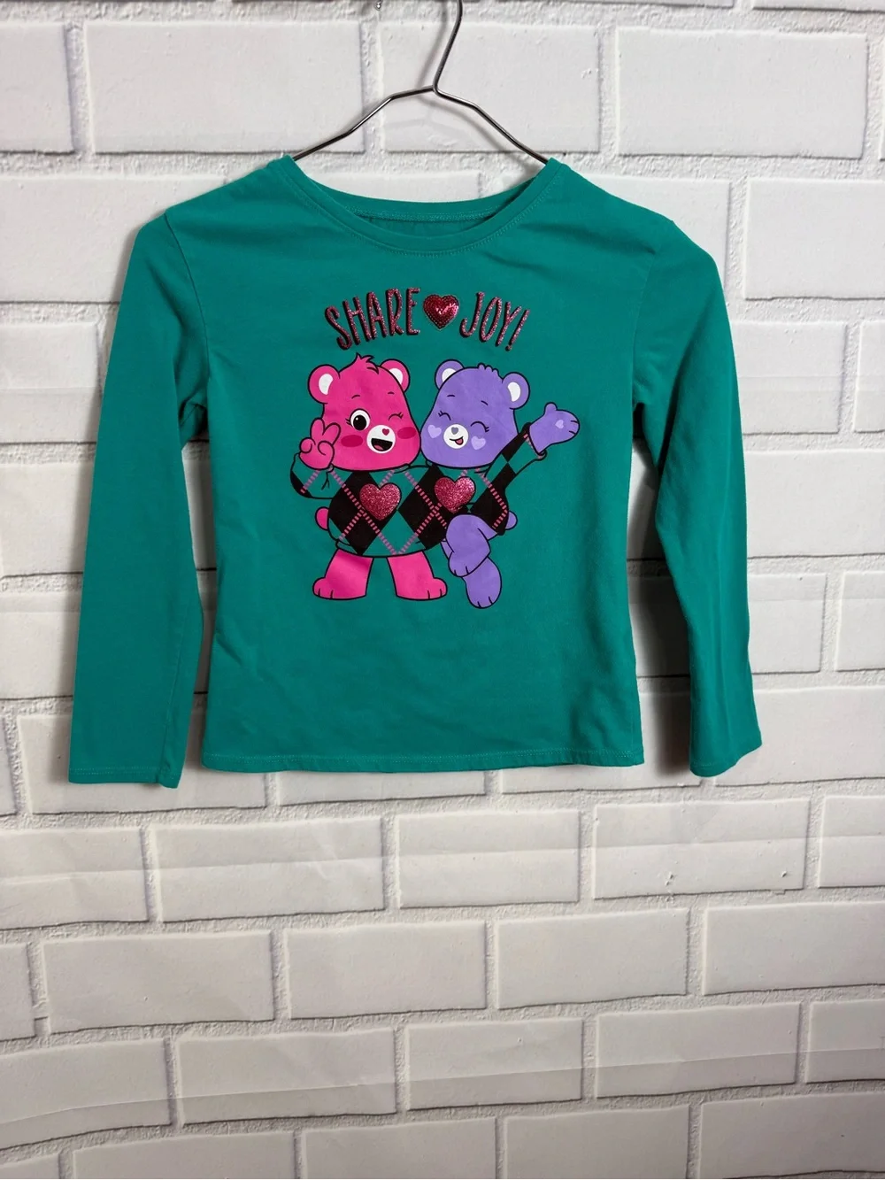 Care Bears Share Joy Long Sleeve Graphic Tee Girls Size M